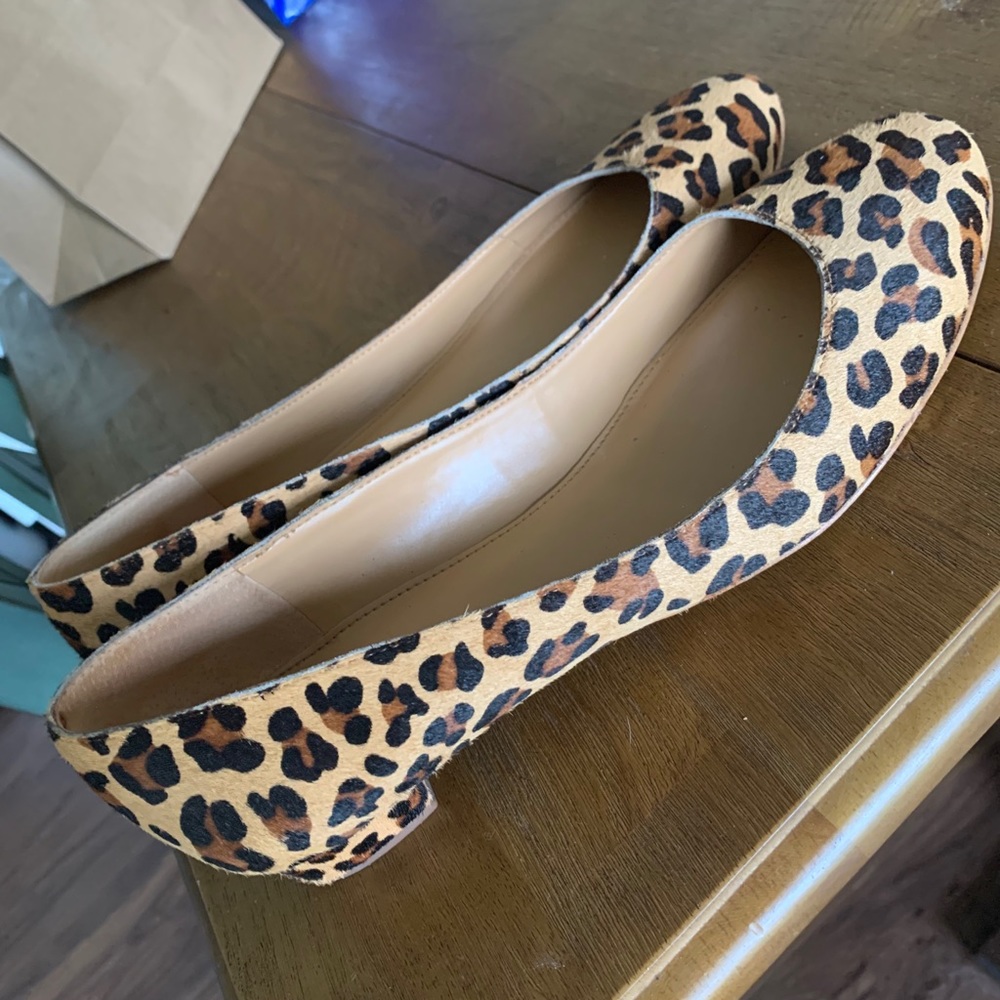 J. Crew Leopard print low heel
